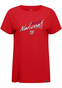 Levelwear Washington Nationals Womens Red Influx Sizzle Short Sleeve T-Shirt
