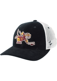Zephyr Minnesota Golden Gophers Retro Scoop Cord Trucker Adjustable Hat - Black
