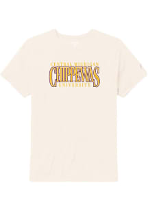 Central Michigan Chippewas White Part Time Flat Name Short Sleeve Fashion T Shirt