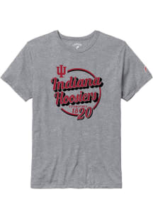 Indiana Hoosiers Graphite Retro Circle Graphic Short Sleeve Fashion T Shirt