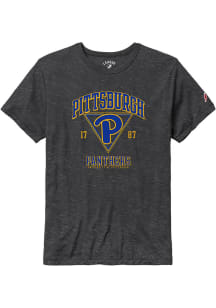 Pitt Panthers Black Retro Shadow Triangle Short Sleeve Fashion T Shirt