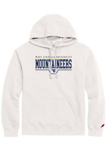 West Virginia Mountaineers Mens White Field Goal Flat Name Long Sleeve Hoodie