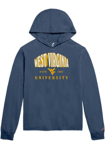 West Virginia Mountaineers Mens Navy Blue Stretched Sunrise Long Sleeve Hoodie