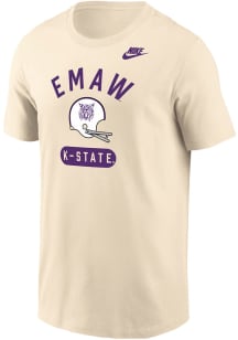 Nike K-State Wildcats Natural Football Football Helmet Core Short Sleeve T Shirt
