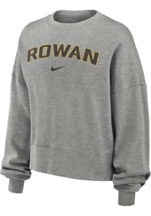 Nike Rowan University Womens Grey Heather Phoenix Crew Sweatshirt