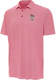 Antigua Nebraska Cornhuskers Mens Red Twine Short Sleeve Polo