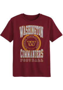 Washington Commanders Boys Burgundy Stitched Up Short Sleeve T-Shirt