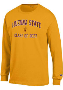 Champion Arizona State Sun Devils Gold Font Class of 2027 Jersey Long Sleeve T Shirt