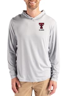 Cutter and Buck Texas Tech Red Raiders Mens Ash Coastline Eco Long Sleeve Lightweight Hoodie