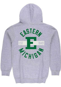 Summit Sportswear Eastern Michigan Eagles Mens Grey Front Back Long Sleeve Full Zip Jacket