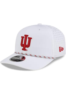 New Era Indiana Hoosiers White Rope Rope 9SEVENTY Stretch Snap Adjustable Hat - White