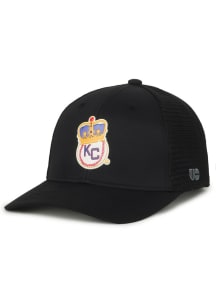 Kansas City Monarchs KC Crown Stretch Trucker Adjustable Hat - Black