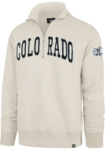 47 Colorado Buffaloes Mens White Upstate Striker Long Sleeve Qtr Zip Fashion Pullover