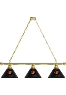 Baltimore Orioles 3 Shade Gold Billiard Lamp