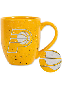 Indiana Pacers Alternate 16oz Speckle Ceramic Mug - Gold