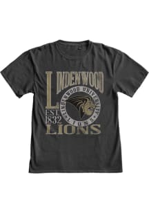 Blue 84 Lindenwood Lions Dark Grey Overdyed First Dibs Short Sleeve T Shirt