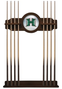 Hawaii Warriors Solid Wood Cue Rack Pool Table