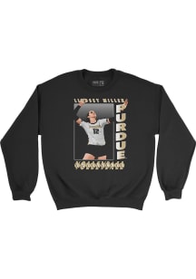 Lindsey Miller  Campus Ink Purdue Boilermakers Youth Black Box Crew Long Sleeve Crew Sweatshirt