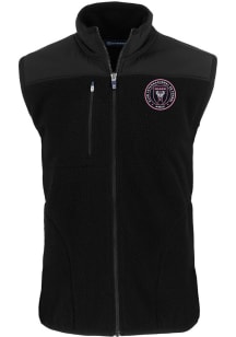 Cutter and Buck Inter Miami CF Mens Black Cascade Sherpa Sleeveless Jacket