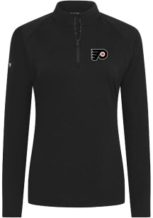 Levelwear Philadelphia Flyers Womens Black Flex Embroidered 3D Patch Qtr Zip