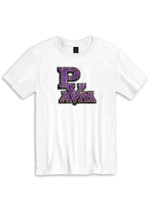 Prairie View A&M Panthers White Primary Logo Short Sleeve T Shirt