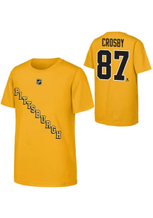 Sidney Crosby Pittsburgh Penguins Youth Gold Flat Third NN Player Tee