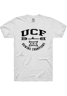 Summit Sportswear UCF Knights White Big 12 2026 Rowing Champions Short Sleeve T Shirt