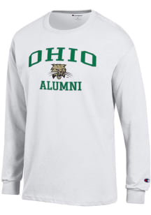 Champion Ohio Bobcats White Mascot Alumni Jersey Long Sleeve T Shirt