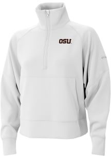 Columbia Oregon State Beavers Womens White Heat Seal Wickham Hills Qtr Zip Pullover