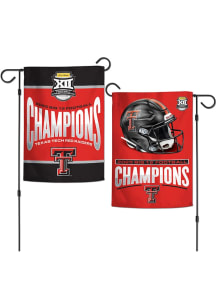 Texas Tech Red Raiders 2025 Big 12 Champions Silk Screen Grommet Flag - White