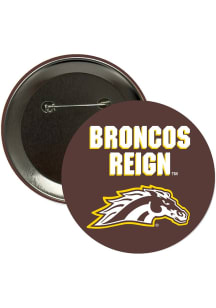 Western Michigan Broncos 3" Broncos Reign Button - Brown