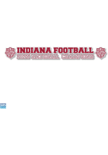 Indiana Hoosiers 20" 2025 Football Nat Champ Auto Decal - Crimson