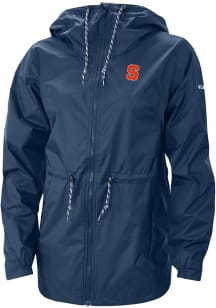 Columbia Syracuse Orange Womens Navy Blue Heat Seal Lily Park Light Weight Jacket