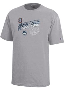 Champion UConn Huskies Youth Grey MBB Final Four 2026 Core Short Sleeve T-Shirt