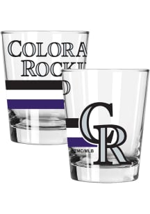 Colorado Rockies Big Stripes 2 Pack 15oz Etched Rock Glass - White