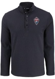Cutter and Buck Colorado Rapids Mens Black Hunts Point Long Sleeve Qtr Zip Pullover