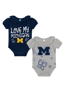 Michigan Wolverines Baby Blue Playtime Set One Piece