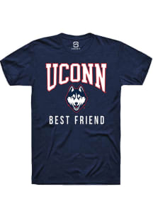 Summit Sportswear UConn Huskies Navy Blue Best Friend Short Sleeve T Shirt