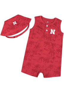 Colosseum Nebraska Cornhuskers Baby Red Bloofy One Piece