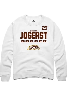 Adrian Jogerst Western Michigan Broncos Mens White NIL Stacked Box Player Crew