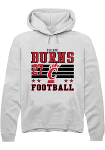 Taizaun Burns Cincinnati Bearcats Mens White Football NIL Striped Player Hood