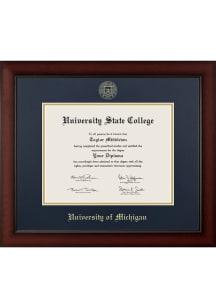 Michigan Wolverines Embossed Paxton Diploma Frame - Navy Blue