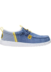 Hey Dude Michigan Wolverines Blue Wally Stretch Sox Mens Shoes