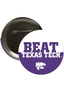 K-State Wildcats BEAT Texas Tech 3" Button - Purple