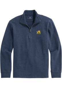 Vineyard Vines Drexel Dragons Mens Navy Blue Calmwater Long Sleeve Qtr Zip Pullover