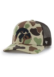 47 Iowa Hawkeyes Carhart Duck Camo Trucker Adjustable Hat - Green