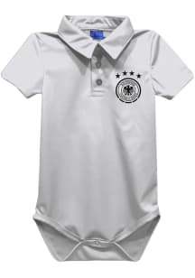 Vive La Fete Germany National Team Baby White Bessie Short Sleeve One Piece Polo