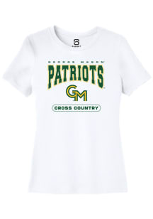 Summit Sportswear George Mason University Womens White Cross Country Short Sleeve T-Shirt