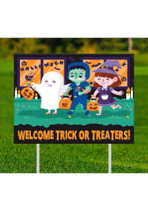 Kansas Jayhawks Trick or Treaters Yard Sign - Blue