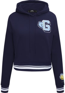 Pro Standard Memphis Grizzlies Womens Navy Blue Mash Up Hooded Sweatshirt